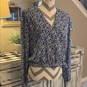 Jason Wu Floral V-Neck Women's Wrap Blouse